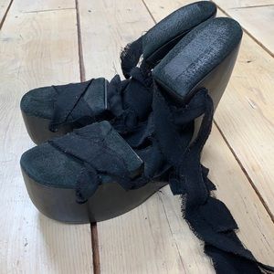 DIY funky platform lace up shoe